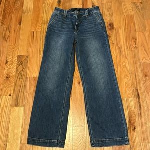 Judy, blue wide leg jeans, medium wash size 13/31